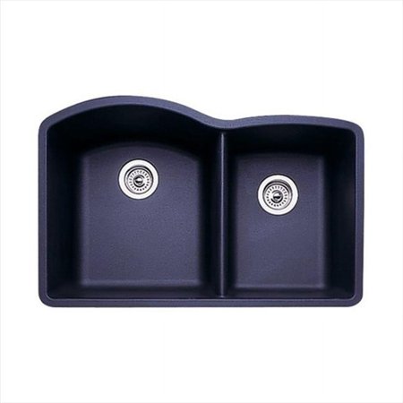 Blanco Diamond 1.75 in. Bowl Silgranit II Undermount Kitchen Sink - Anthracite - 1.75 in.