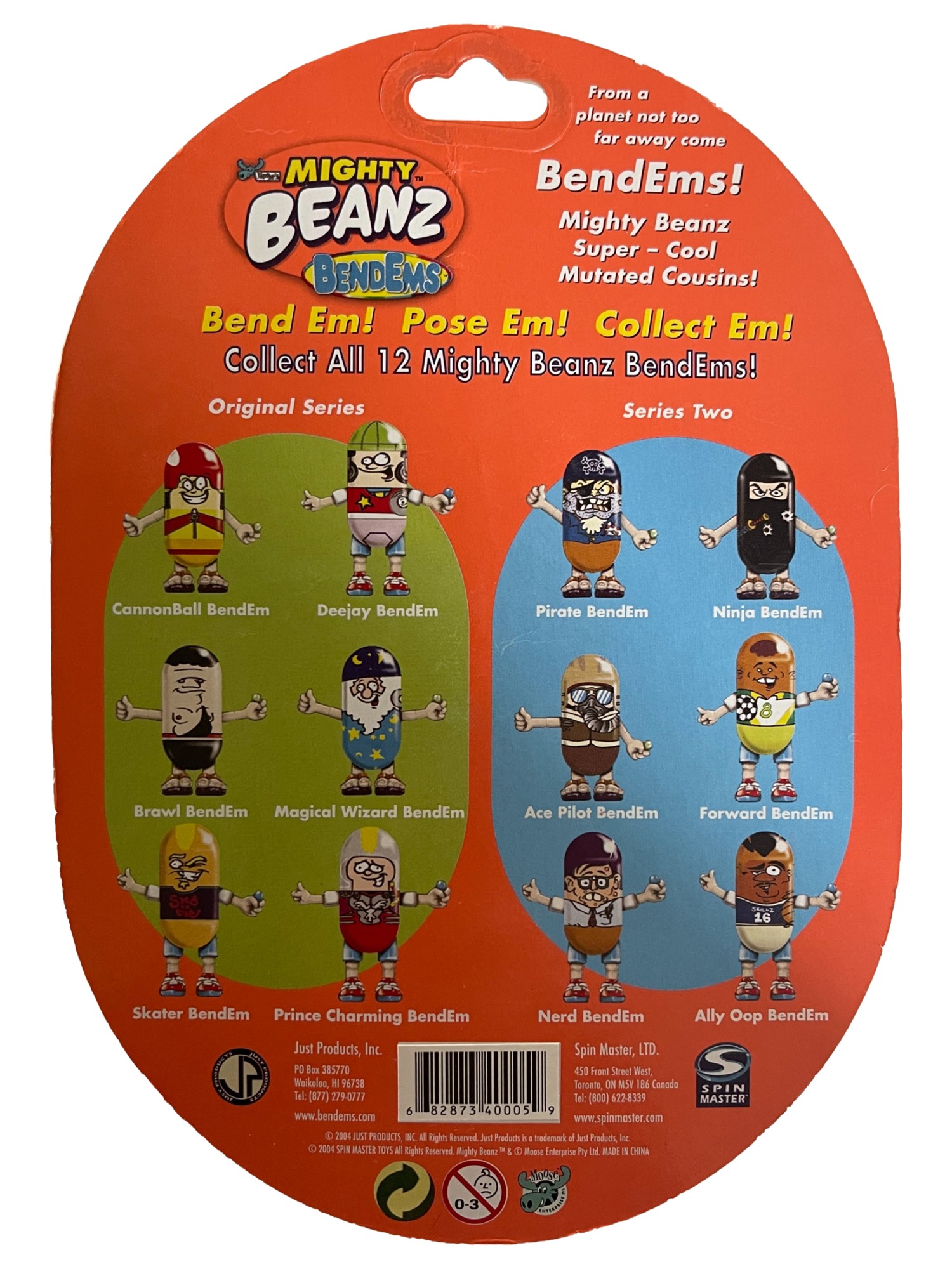 Mighty Beanz BendEms Collectible Brawl Beanz Original Series Orange Pk - image 2 of 2