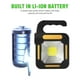 thumbnail image 1 of Lámpara de trabajo LED COB de emergencia con linterna solar portátil para acampar al aire libre (amarillo), 1 of 5