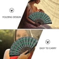 thumbnail image 7 of Greenadscape Elegant Hand Fan Folding Hand Fan Green 2Pcs, 7 of 7