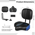 thumbnail image 5 of Bike Seat with Backrest, Oversized Bicycle Saddle with Back Support,Extra-Large Bicycle Seat with Padded PU Cushion Saddle Fit for Tricycle Mountain E-Bike, Height Adjustable, 5 of 6