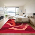 thumbnail image 3 of ODIKA 3'x5' Machine Washable Non-Slip Area Rug, Groovy Orange High Traffic Rug with Pad, Orange, 1060543, 3 of 8