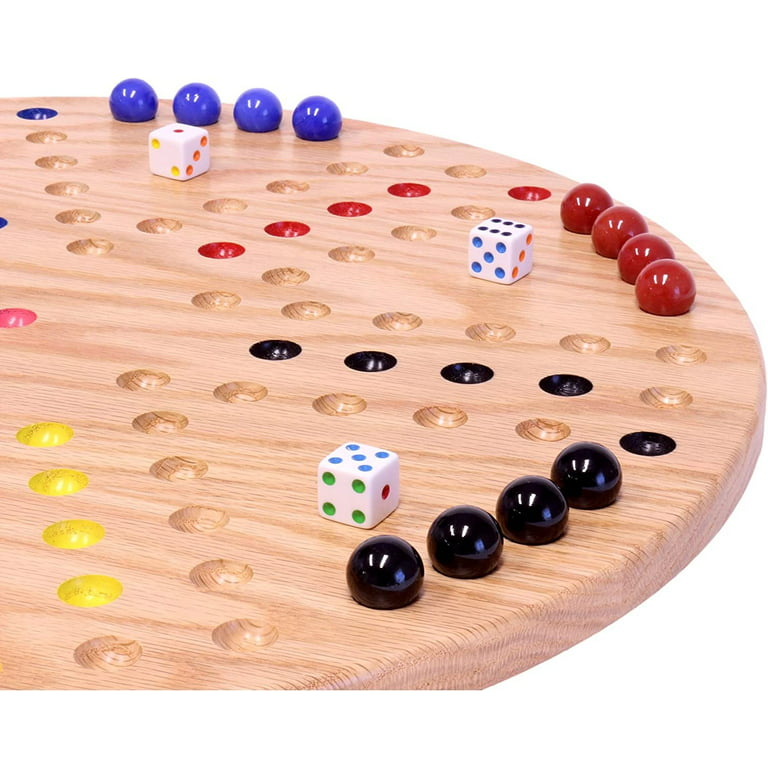 Oak Hand-Painted Double-Sided Aggravation Game Board, 16 Wide