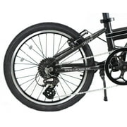 Zizzo Urbano 20 Wheel, 8-Speed Aluminum Alloy Folding Bike for All Genders, Dark Gray