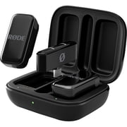 Rode Wireless Micro Ultra-Compact 2-Person Digital Wireless Microphone System with USB-C Connector, Black, Bundle with Wall Charger