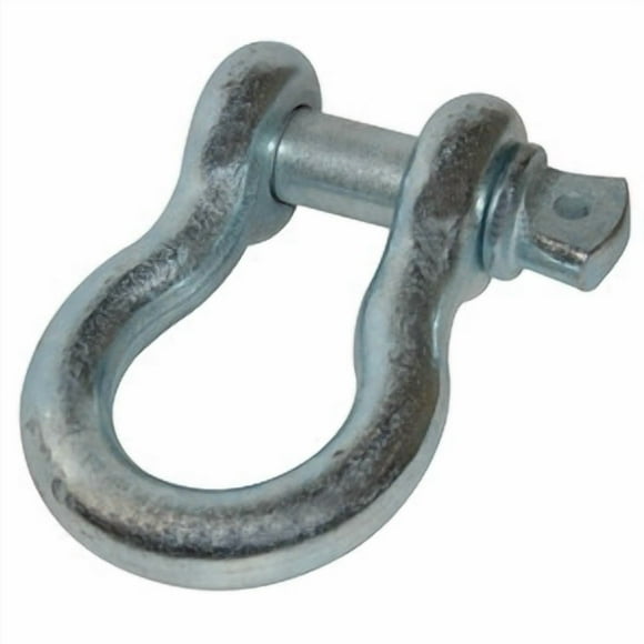 Bulldog Whes D-Ring 20020 7/8 Inch Pin Size; 3/4 Inch Shackle Diameter; 9500 Pound Working Load Capacity; 57000 Pound Breaking Strength; Zinc Plated; Silver; Steel; Single