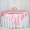 thumbnail image 1 of Efavormart Pack of 5 SATIN Square Table Overlay For Party Table Decorations ( Toppers) For Party Wedding Catering Event - 72", 1 of 2