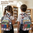 thumbnail image 4 of SEANATIVE Kids Teens Clear Backpack for Patriotic Transparent Bookbag See Through Daypack Heavy Duty PVC Schoolbag School Accessory for Boys Girls Teens, 1776-2026 America Floral Print, 4 of 7