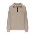 thumbnail image 6 of NMMUED Womens Sweatshirt Half Zip Pullover Women Quarter Zip Sweatshirt Women 1/4 Zip Sweatshirt Women Sweatshirts for Women Loose Fit Fall Sweatshirts for Women 1/4 Zip Pullover Women Light Gray XXL, 6 of 6