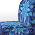 thumbnail image 4 of Designart "Fleurs Fractales en Turquoise et Blanc VII" Chaise d'Appoint Rembourrée - Fauteuil Moderne pour Salon, 4 of 7