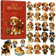 thumbnail image 2 of YiJuHui 2pcs Beagle Dog Advent Calendar 2025 - 24-Day Christmas Countdown Ornament, Acrylic Pet Lover Holiday Decor, Festive Wall Hanging for Mantel Tree Party, 2 of 3