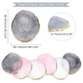 thumbnail image 4 of 6pcs Nail Art Palette Nail Art Polish Mixing Palette 3 Color Gel Display Board Golden Edge Resin Manicure Display Gel Color Drawing Display for Nail Salon Home Use, 4 of 7