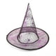 thumbnail image 3 of Sombrero de bruja de Halloween con diseño, sombrero elástico para disfraz de bruja para mujeres adultas, accesorios para fiestas, 3 of 7
