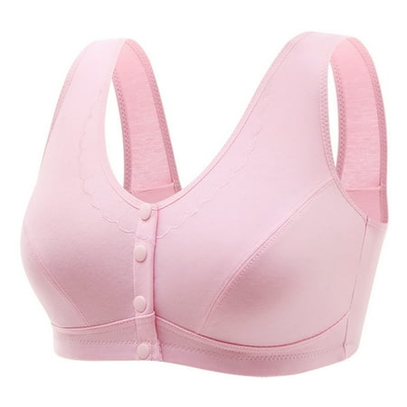 Deep V Bra Women Back-Smoothing Bra Feature V-Neck Demi & Balconette Bra Style W-458 Front Closure Closure T Shirt Bras Pinks XXL