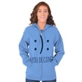 thumbnail image 3 of You Decide Happy Sad Emoticon Cute Zip Up Hoodie Men's Women's Brisco Brands 2X, 3 of 6