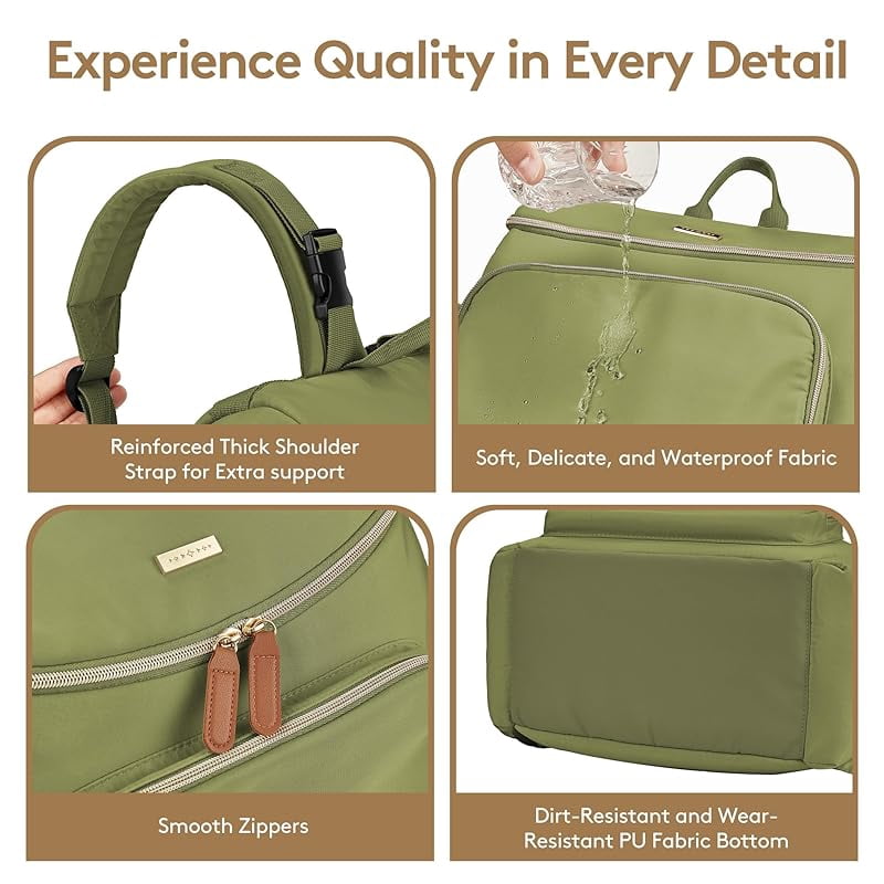 Diaper Bag Backpack, Lightweight Baby Bag for Moms and Dads, Compact Travel Diaper Backpack with Stroller Straps & Changing Pad, Waterproof & Stylish Baby Bag for Everyday Essentials