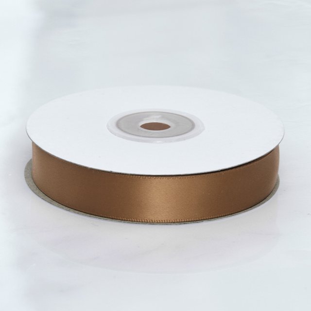 Xiao Hua rollos de cinta de satén marrón brillante con un ancho de 0,98 pulgadas, utilizada para cintas de ramos y cintas de ramos de boda, para manualidades, decoración y cintas de embalaje floral.