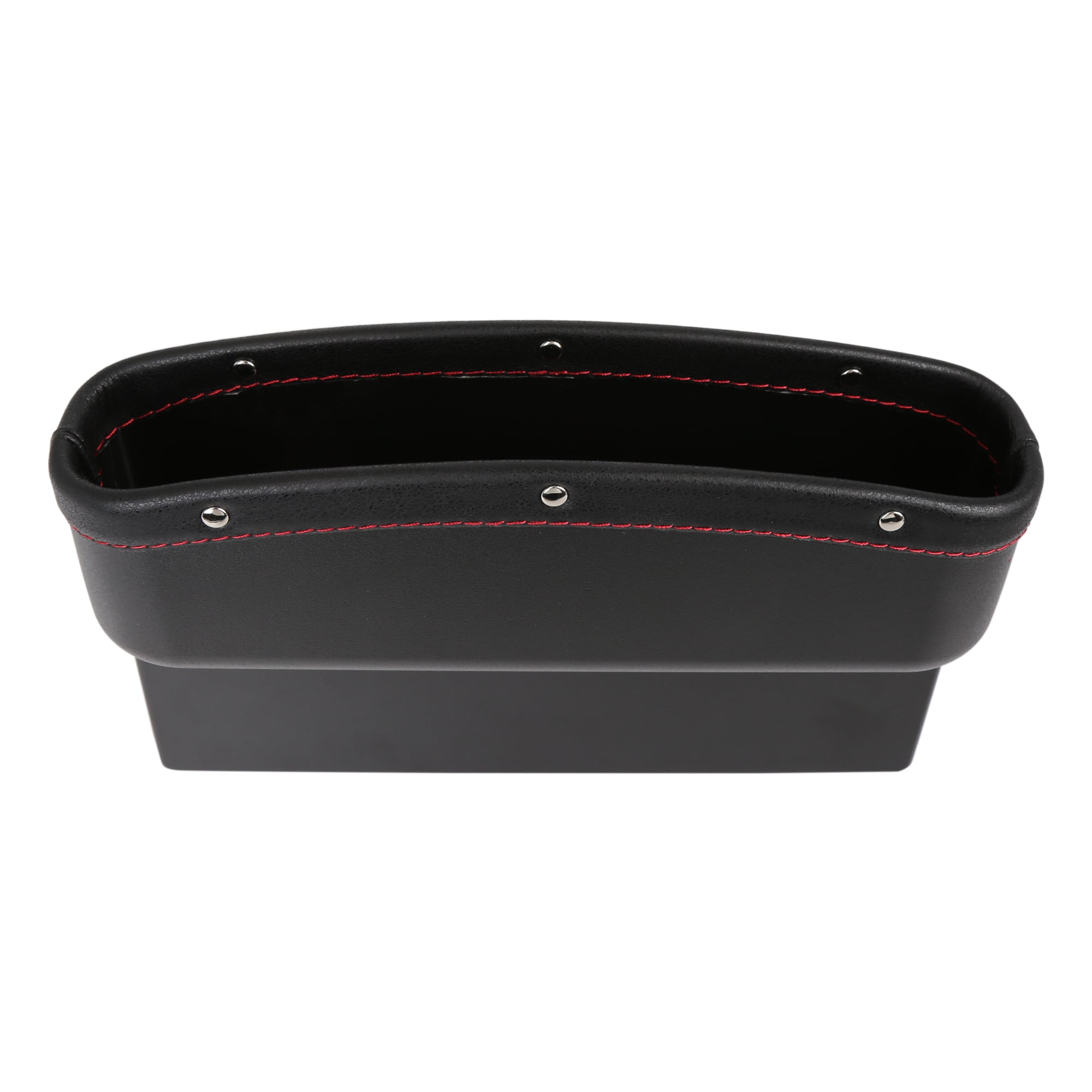 REGALWOVEN Car Seat Crevice Storage Driver or Passenger Side Gap Box Organizer Black Red for Car