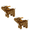 2PK Brown Goat, variant on Tuffy® - Mighty® Horse Dog Toy: Ultra Durable Plush Toy with Multiple Layers & Reinforced Seams, Washable and Floats , Vinyl Ball & Fleece