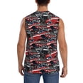 thumbnail image 4 of Daiia Red And Blue Cars Printed Men's Tank Tops,Casual Soft Sleeveless Gym Muscle Shirts Bodybuilding Tee-Small, 4 of 8