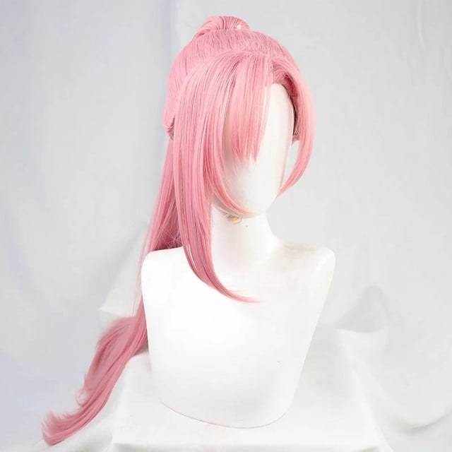 Nouvelle Perruque Cosplay Fleur de Cerisier Anime SK∞ Longue Queue de Cochon Droite Rose Queue de Cheval Résistante à la Chaleur SK8 the Infinity SK Eight + Perruque Capuchon