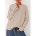 thumbnail image 4 of Suéter PRETTYGARDEN Cuello Redondo con Botones en las Mangas Beige XL, 4 of 8