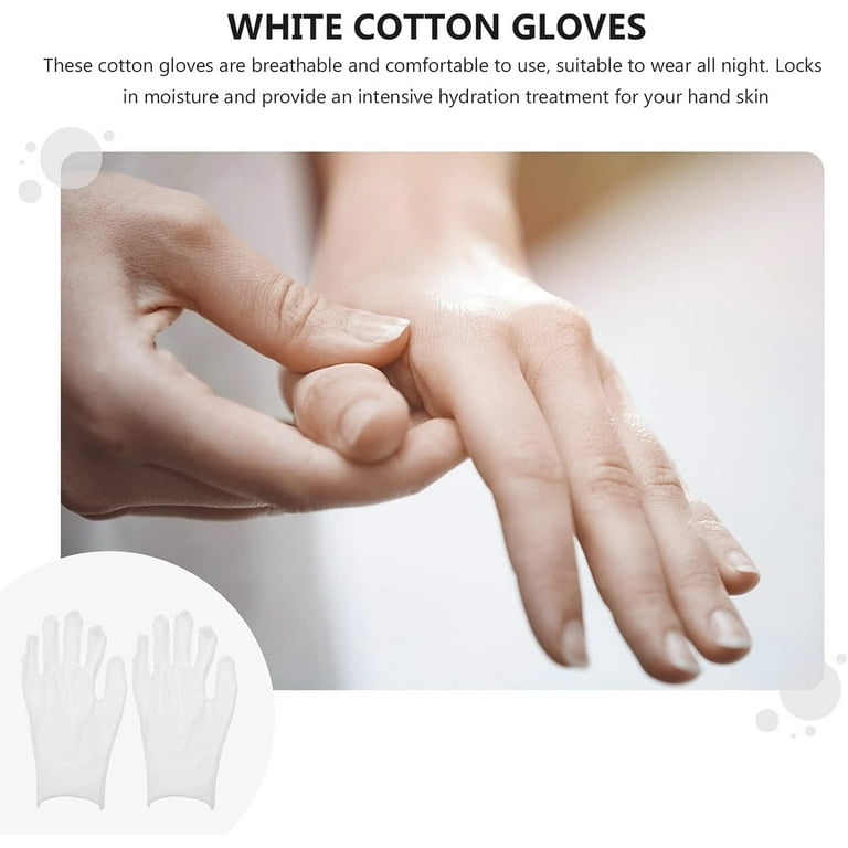 Moisturizing Gloves White Cotton Gloves for Men and Women, 15