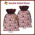 thumbnail image 2 of Rocae Cute Calf Print Christmas Drawstring Linen Gift Bag with Drawstrings Treat Bag Goody Present Bags for Christmas Party Favor, 2 of 8