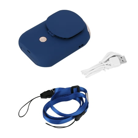 

USB Makeup Fan Mini Handheld Mute Desktop Fan Neck Fan for Home Office Dormitory OutdoorBlue