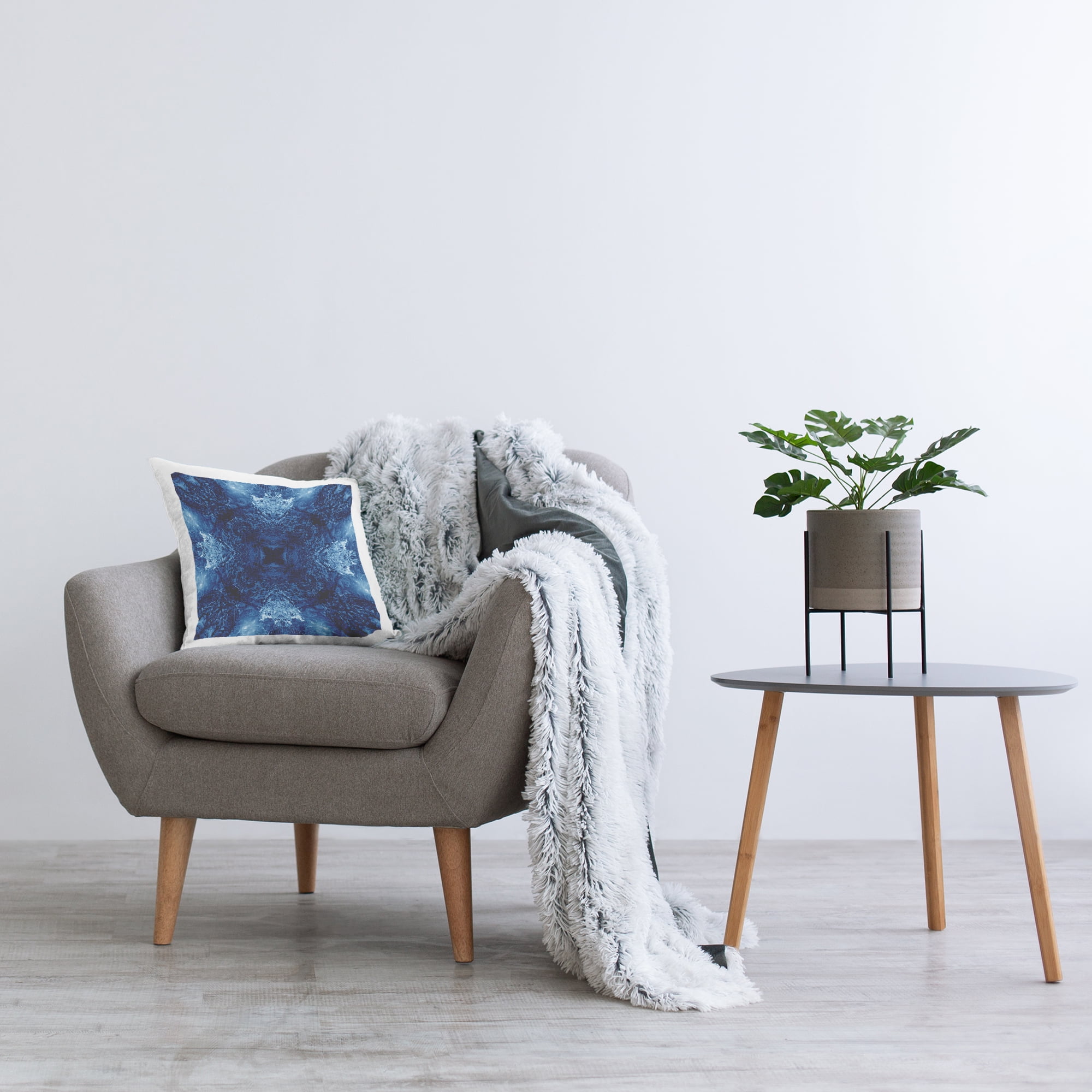 Stupell Industries Symmetrical Tie Dye Pattern Decorative Printed Throw Pillow Design by El Perkin.