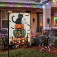thumbnail image 3 of Halloween Black Cat Stacked Pumpkins Spooky Yard Flag Outdoor Decoration, 3 of 5