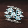 thumbnail image 2 of K-KED Antique Delicate Jewelry 925 Silver Crystal Stone Ring Proposal Engagement Jewelry-10-#4, 2 of 6