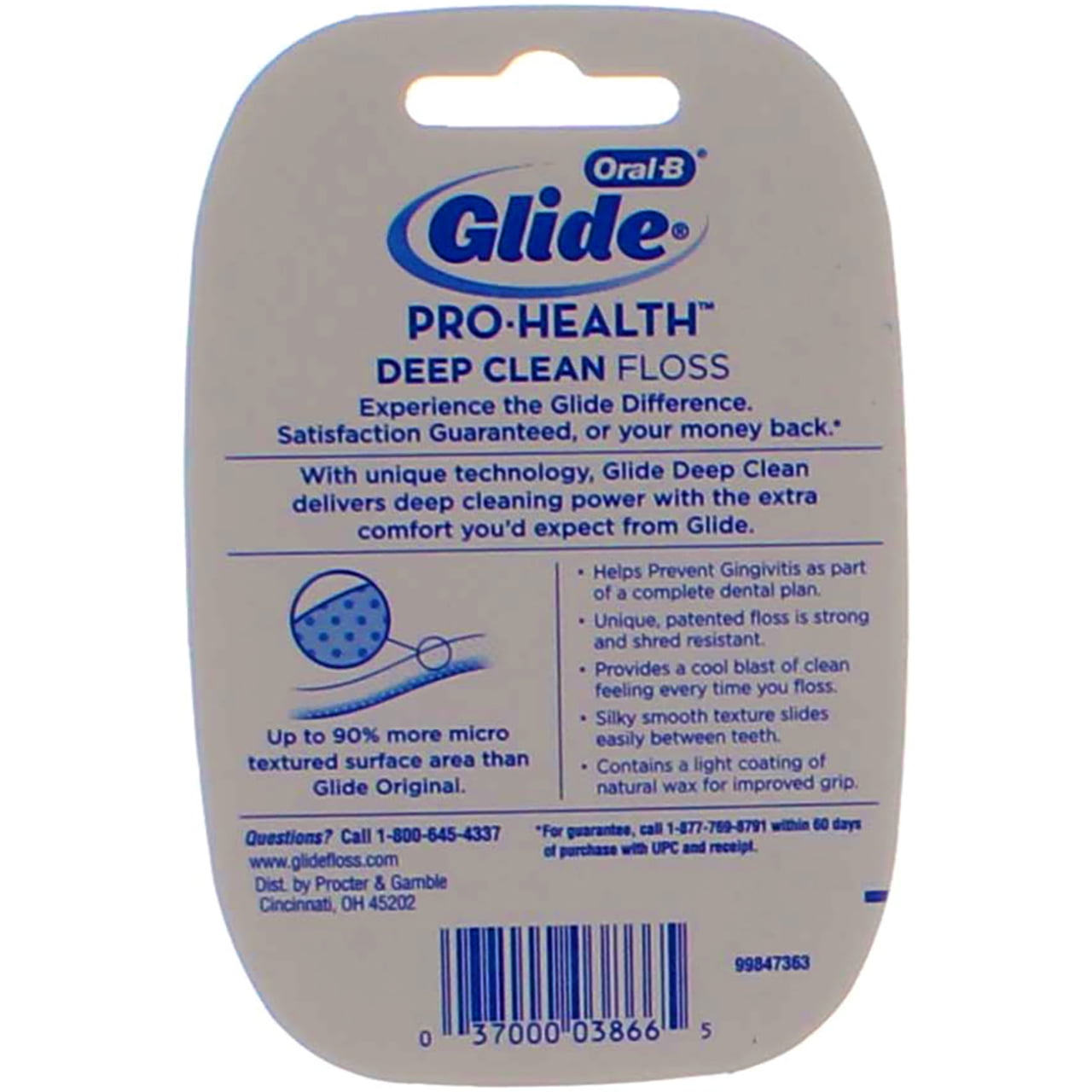 Glide Deep Clean Floss Cool Mint 43.70 Yards (Pack of 4)