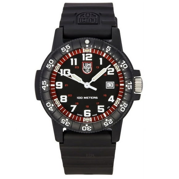 Luminox SEA Turtle Giant Plastic Strap Black Dial Swiss Quartz XS.0335 100M Men's Watch