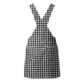 thumbnail image 4 of Bobifish Toddler Girls Suspender Dress Kids Girls Sleeveless Plaid Printed Cross Back Dress With Pocket Casual Kids Girls Dresss, 4 of 6