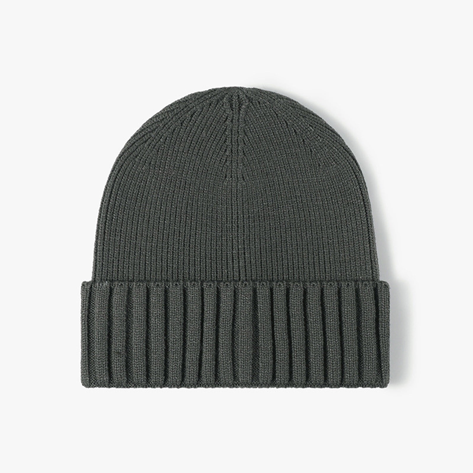 ZUKMRJPC Beanie for Men Solid Color Fleece Lined Thickened Knit
