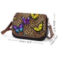 thumbnail image 2 of Leopard Print Vibrant Butterfly Pattern Vintage Crossbody Bag For Women Medium Leather Hobo Bags Shoulder Bag Classic City Leather Satchels, 2 of 8
