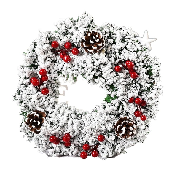 Christmas Wreath Artificial Pinecone Garland Decoration Hanging Tree Ornament