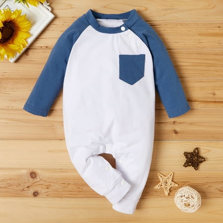 

Simplmasygenix Infant Jumpsuit Clearance Travel Essentials Baby Girls Boys Long Sleeve Pocket Solid Bodysuit Romper Jumpsuit