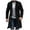 Black, variant on QHFBli Mens Double Trench Coat Men Solid Color Lapel Button Cardigan Mid Length Windbreaker Jacket Casual Loose Comfortable Grey XXXL