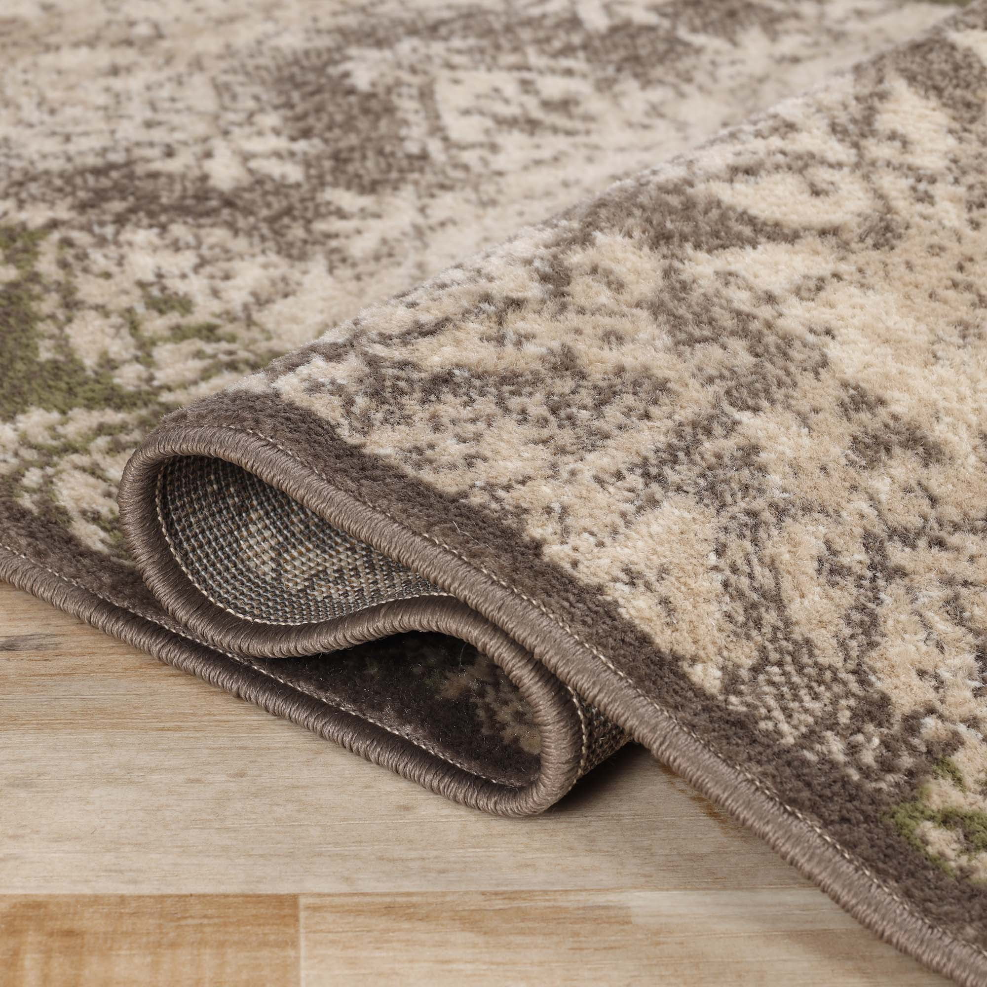 Superior Mystique 5' x 8' Indoor Area Rug, Modern Damask Rugs For Living Room Bedroom, Brown