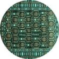 thumbnail image 1 of Ahgly Company Indoor Round Persian Turquoise Blue Traditional Area Rugs, 8' Round, 1 of 4