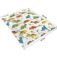 thumbnail image 4 of White Cartoon Dinosaurs Leaves Pattern Blanket,Comfortable Soft Flannel Throw Blanket,All Season,Warm Lightweight Blankets for Sofa Bed Couch Living Room Chair,60"x80", 4 of 4