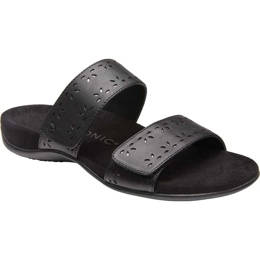 pieces vivi leather slides