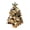 B, variant on HOARBOEG DIY Unassembled Mini Tabletop Christmas Tree Kit, 17.7 Inch Natural Cotton Snowy Style with Lights, Wooden Base, Coffee Brown Holiday Centerpiece Decor