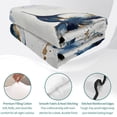 thumbnail image 4 of Quilts Twin XL Size Bedding Set, Navy Blue Birds Flowers Lightweight Quilted Comforter, Spring Floral Watercolor Soft Reversible Bedspread Coverlet with Pillow Covers for All Season, 68" x 98", 4 of 9
