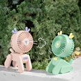 thumbnail image 2 of 1PC Deer/Dog Portable Handheld Battery Powered Fan, 500mAh USB Rechargeable Battery Operated Fan Desk Fan Mini Small Fan, 2 of 5