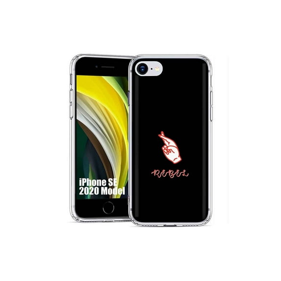 TalkingCase Slim Phone Case Cover Compatible for Apple iPhone SE 2022/3rd/2020/8/7, Rebel Hand Print, USA