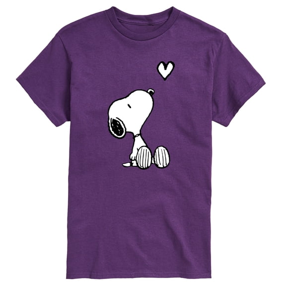 Peanuts - Snoopy White Heart - Men's Short Sleeve Graphic T-Shirt