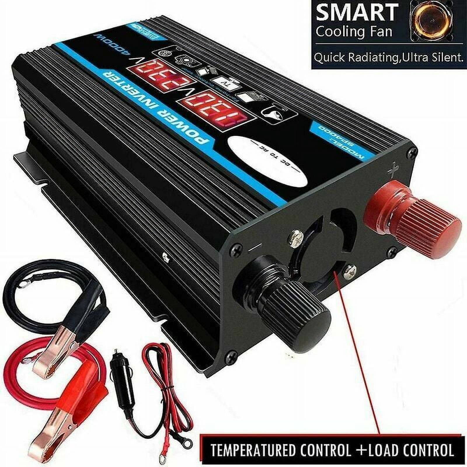 Bekayaa 2000 Watt Pure Sine Wave Inverter, 24V DC to 220V AC Converter for RV, Truck, Camping, with LED Display, Dual AC Outlets, USB Port